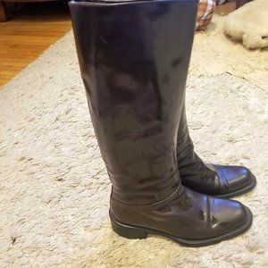 Chocolate Brown Prada Riding Boots